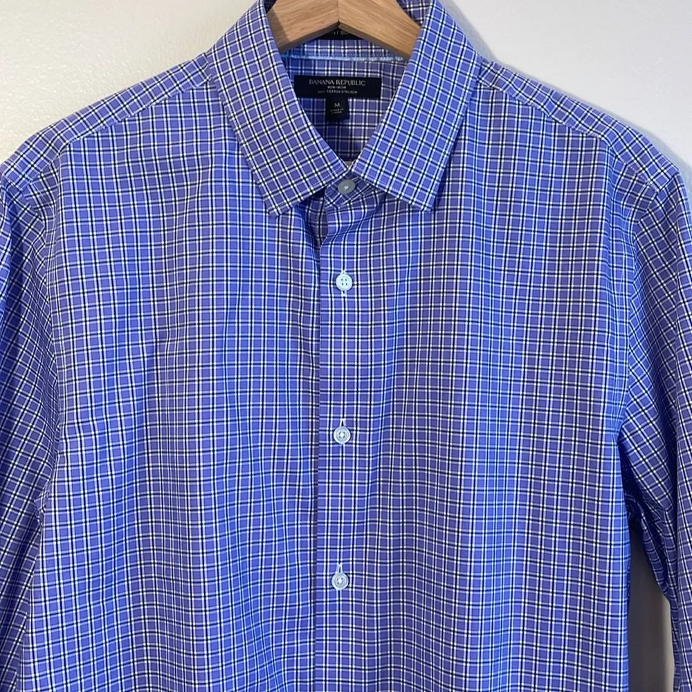 Banana Republic Non Iron Cotton Stretch Shirt Medium